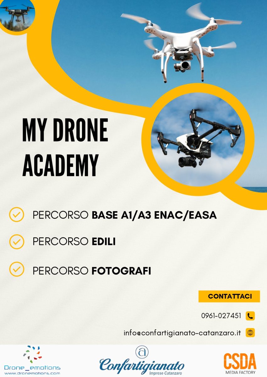 Fai decollare la tua carriera con i corsi sui droni di Confartigianato Imprese Catanzaro